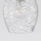 Capital Lighting AA1006AD Aged Brass 6'' W X 13'' H Wavy Glass Pendant In Aged Brass With Etched Detailing Image 3