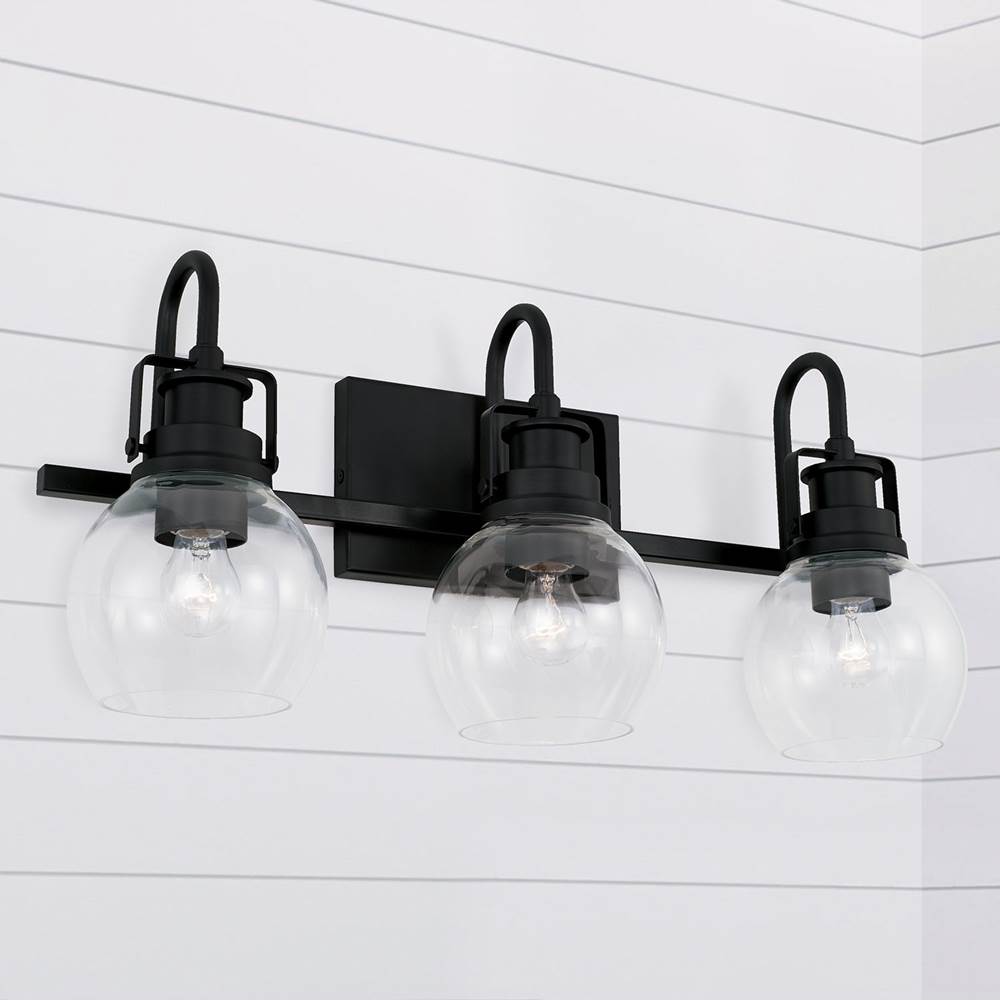 Capital Lighting AA1007MB Matte Black 24'' W X 11'' H X 6.5'' E Vanity In Matte Black Image 4