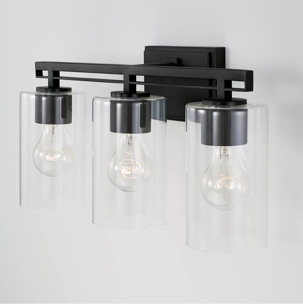 Capital Lighting AA1008MB Matte Black 18'' W X 9'' H X 6'' E Vanity In Matte Black Image 3