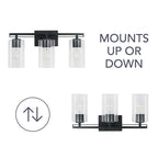 Capital Lighting AA1008MB Matte Black 18'' W X 9'' H X 6'' E Vanity In Matte Black Image 2