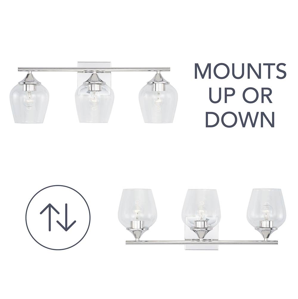 Capital Lighting AA1009CH Chrome 24'' W X 9'' H X 7'' E Vanity In Chrome Image 2