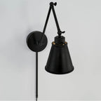 Capital Lighting AA1011MB Matte Black 6'' W X 26'' H X 17.5'' E Plug-in Optional Swing Arm Sconce In Matte Black Image 3
