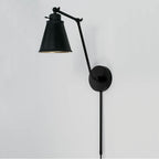 Capital Lighting AA1011MB Matte Black 6'' W X 26'' H X 17.5'' E Plug-in Optional Swing Arm Sconce In Matte Black Image 4