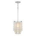 Capital Lighting AA1012PN Polished Nickel 8'' W X 12.5'' H Pendant In Polished Nickel With Capize Shells Image 1