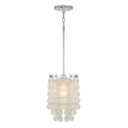 Capital Lighting AA1012PN Polished Nickel 8'' W X 12.5'' H Pendant In Polished Nickel With Capize Shells Image 1