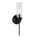 Capital Lighting AA1016MB Matte Black 5'' W X 17'' H X 4'' E Sconce In Matte Black With Clear Glass Image 1