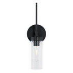 Capital Lighting AA1016MB Matte Black 5'' W X 17'' H X 4'' E Sconce In Matte Black With Clear Glass Image 3