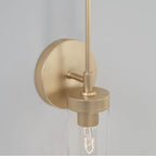 Capital Lighting AA1016SF Soft Gold 5'' W X 17'' H X 4'' E Sconce In Soft Gold With Clear Glass Image 4