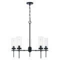 Capital Lighting AA1017MB Matte Black 27.5'' W X 26'' H 5-light Chandelier In Matte Black With Clear Glass Image 1