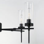 Capital Lighting Riley 27.5'' W X 26'' H 5-light Chandelier In Matte Black With Clear Glass