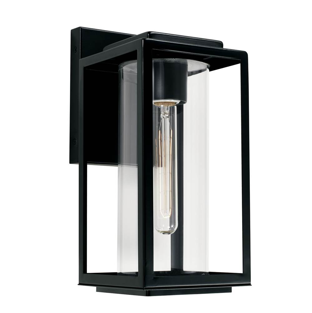 Capital Lighting AA1018MB Matte Black 6''w X 13''h 1-light Glass Outdoor Wall Lantern In Matte Black Image 1