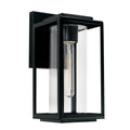 Capital Lighting AA1018MB Matte Black 6''w X 13''h 1-light Glass Outdoor Wall Lantern In Matte Black Image 1