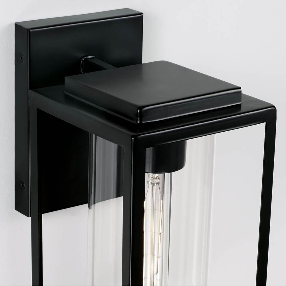 Capital Lighting AA1018MB Matte Black 6''w X 13''h 1-light Glass Outdoor Wall Lantern In Matte Black Image 4