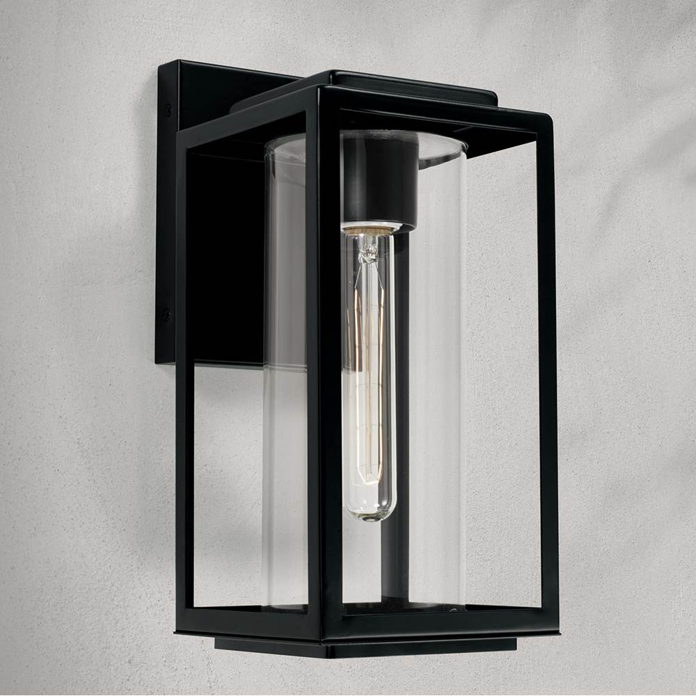 Capital Lighting Kessler 6''w X 13''h 1-light Glass Outdoor Wall Lantern In Matte Black