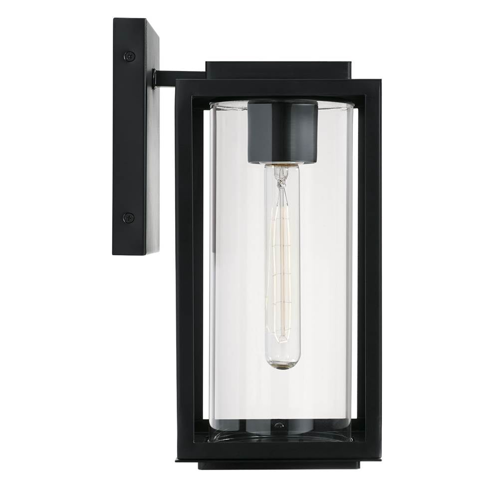 Capital Lighting AA1018MB Matte Black 6''w X 13''h 1-light Glass Outdoor Wall Lantern In Matte Black Image 3