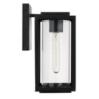 Capital Lighting AA1018MB Matte Black 6''w X 13''h 1-light Glass Outdoor Wall Lantern In Matte Black Image 3