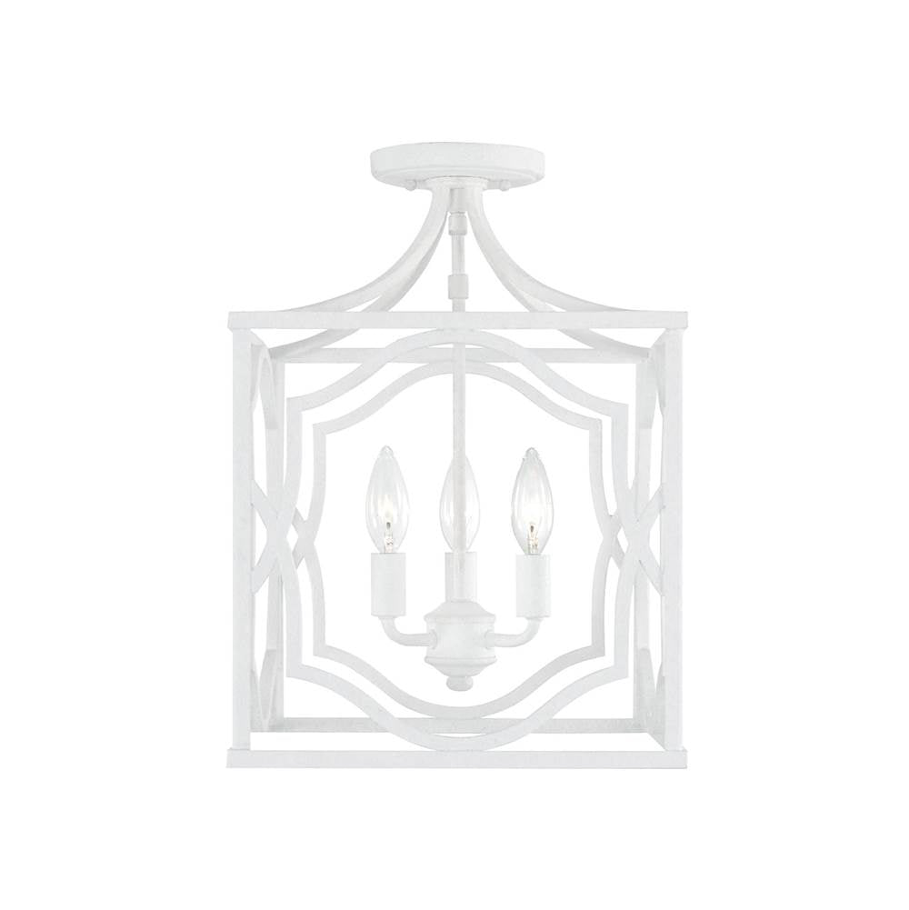Capital Lighting AA1019XW Textured White 3-light Foyer Image 1