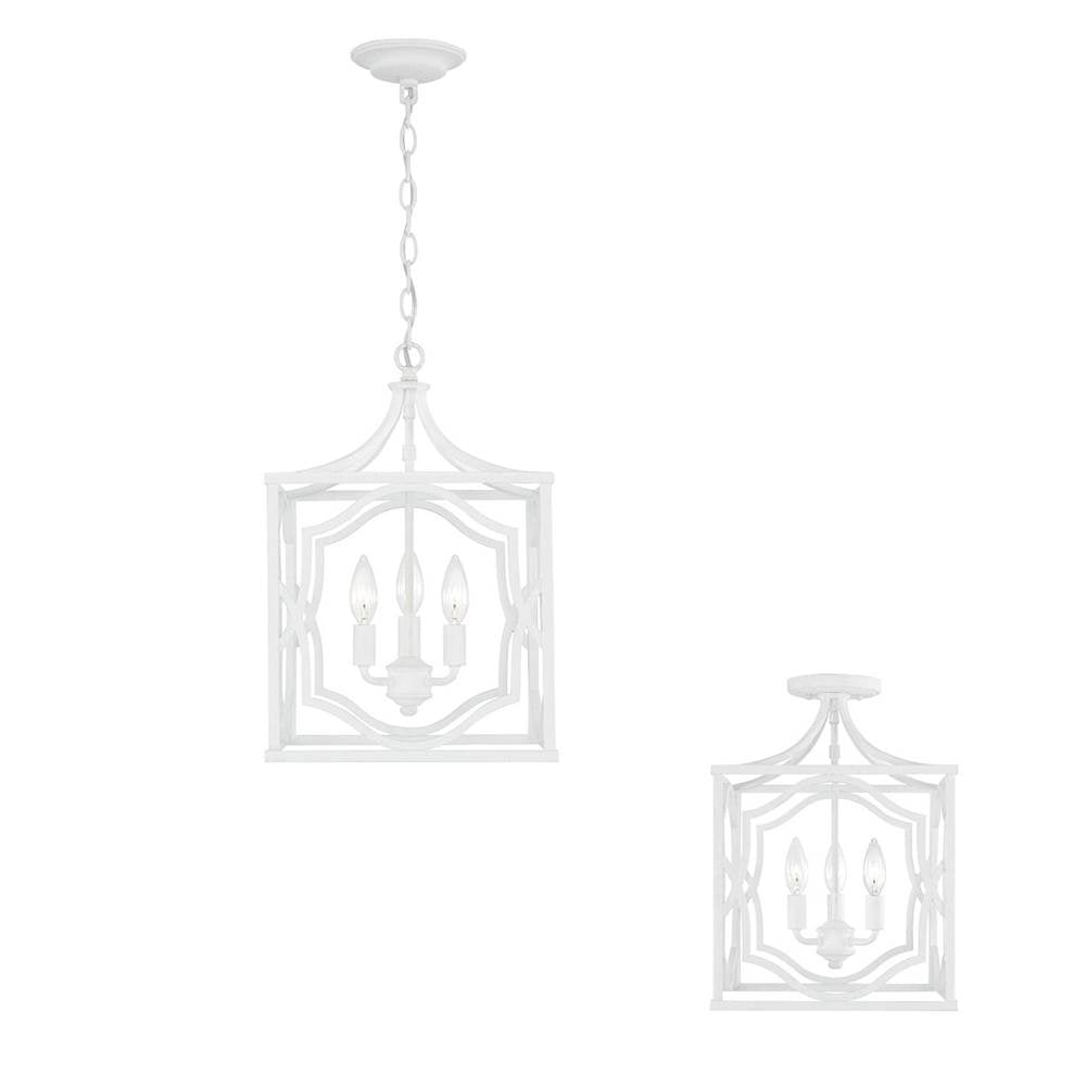 Capital Lighting AA1019XW Textured White 3-light Foyer Image 3