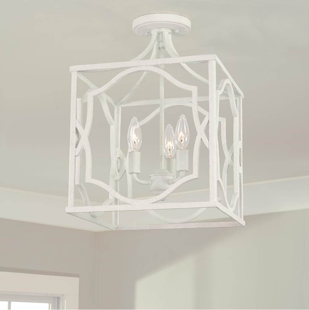 Capital Lighting AA1019XW Textured White 3-light Foyer Image 4
