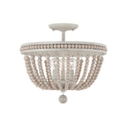 Capital Lighting AA1021SR Sand Dollar 15.5''w X 14.5''h 3-light Semi Flush In Sand Dollar With Painted Wood Beads Image 4