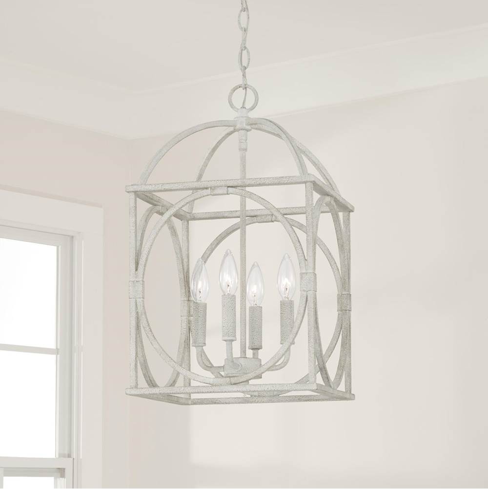Capital Lighting Brea 12''w X 20.75''h 4-light Foyer Pendant Lantern In Sand Dollar