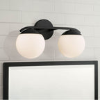Capital Lighting Oliver 17''w X 9.50''h 2-light Vanity In Matte Brass With Soft White Glass Globes