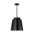 Capital Lighting AA1034MB Matte Black 13''w X 13.25''h Pendant In Matte Black With Soft Gold Interior Image 1