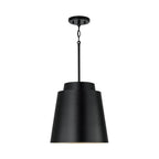 Capital Lighting AA1034MB Matte Black 13''w X 13.25''h Pendant In Matte Black With Soft Gold Interior Image 1