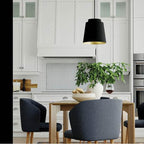 Capital Lighting Pratt 13''w X 13.25''h Pendant In Matte Black With Soft Gold Interior