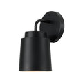 Capital Lighting AA1035MB Matte Black 5''w X 9.50''h Sconce In Matte Black With Soft Gold Interior Image 1