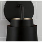 Capital Lighting AA1035MB Matte Black 5''w X 9.50''h Sconce In Matte Black With Soft Gold Interior Image 5