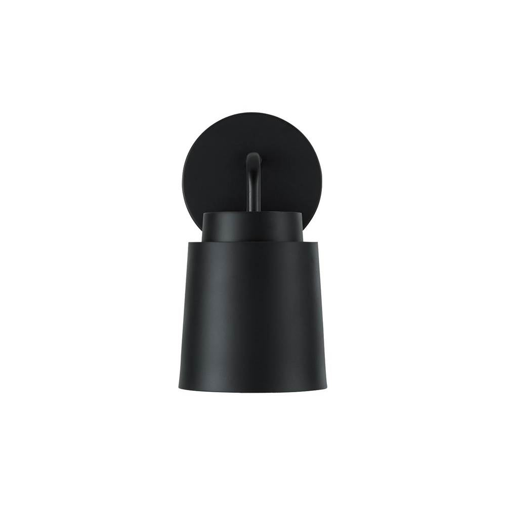 Capital Lighting AA1035MB Matte Black 5''w X 9.50''h Sconce In Matte Black With Soft Gold Interior Image 4