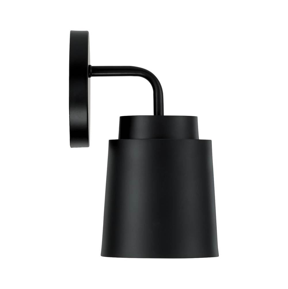 Capital Lighting AA1035MB Matte Black 5''w X 9.50''h Sconce In Matte Black With Soft Gold Interior Image 3