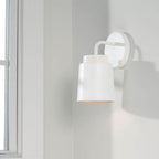 Capital Lighting Pratt 5''w X 9.50''h Sconce In Matte Black With Soft Gold Interior