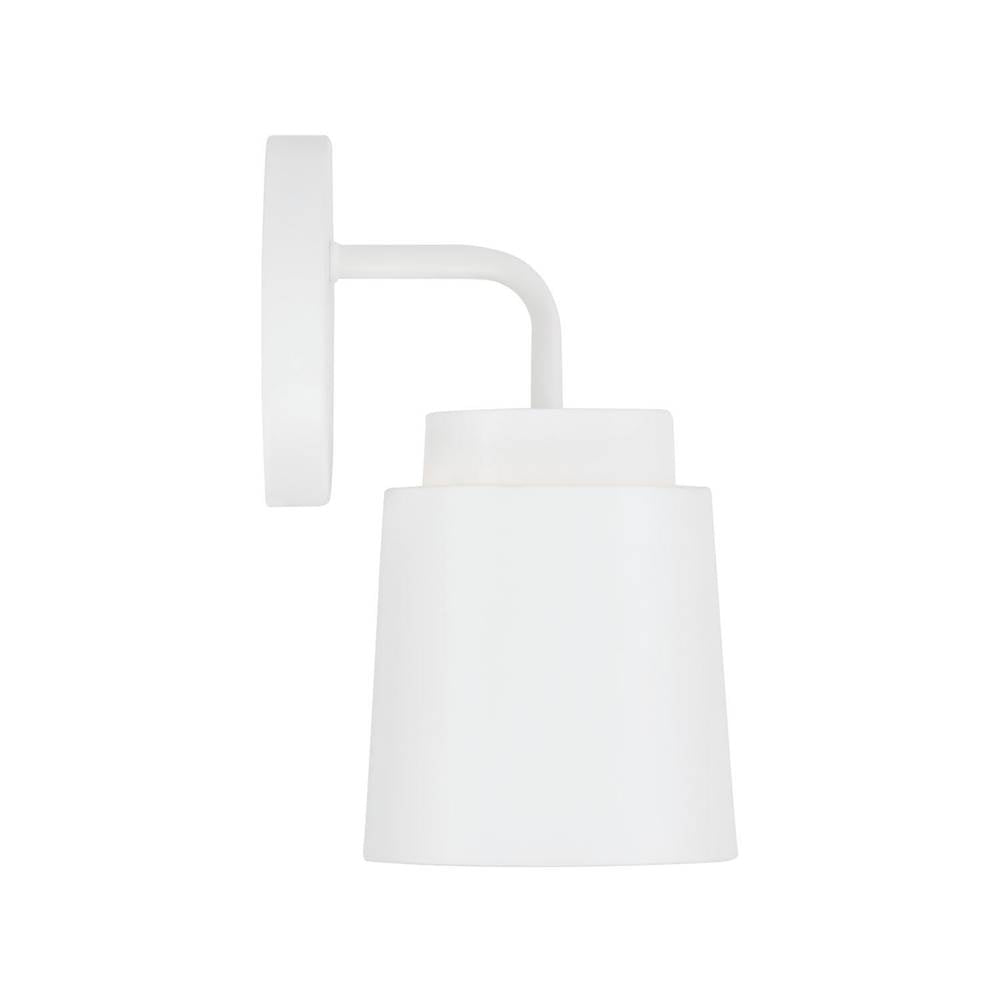 Capital Lighting AA1035WE Matte White 5''w X 9.50''h Sconce In Matte White With Soft Gold Interior Image 3