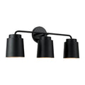 Capital Lighting AA1036MB Matte Black 24.50''w X 9.50''h 3-light Vanity In Matte Black With Soft Gold Interior Image 1