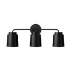 Capital Lighting AA1036MB Matte Black 24.50''w X 9.50''h 3-light Vanity In Matte Black With Soft Gold Interior Image 3