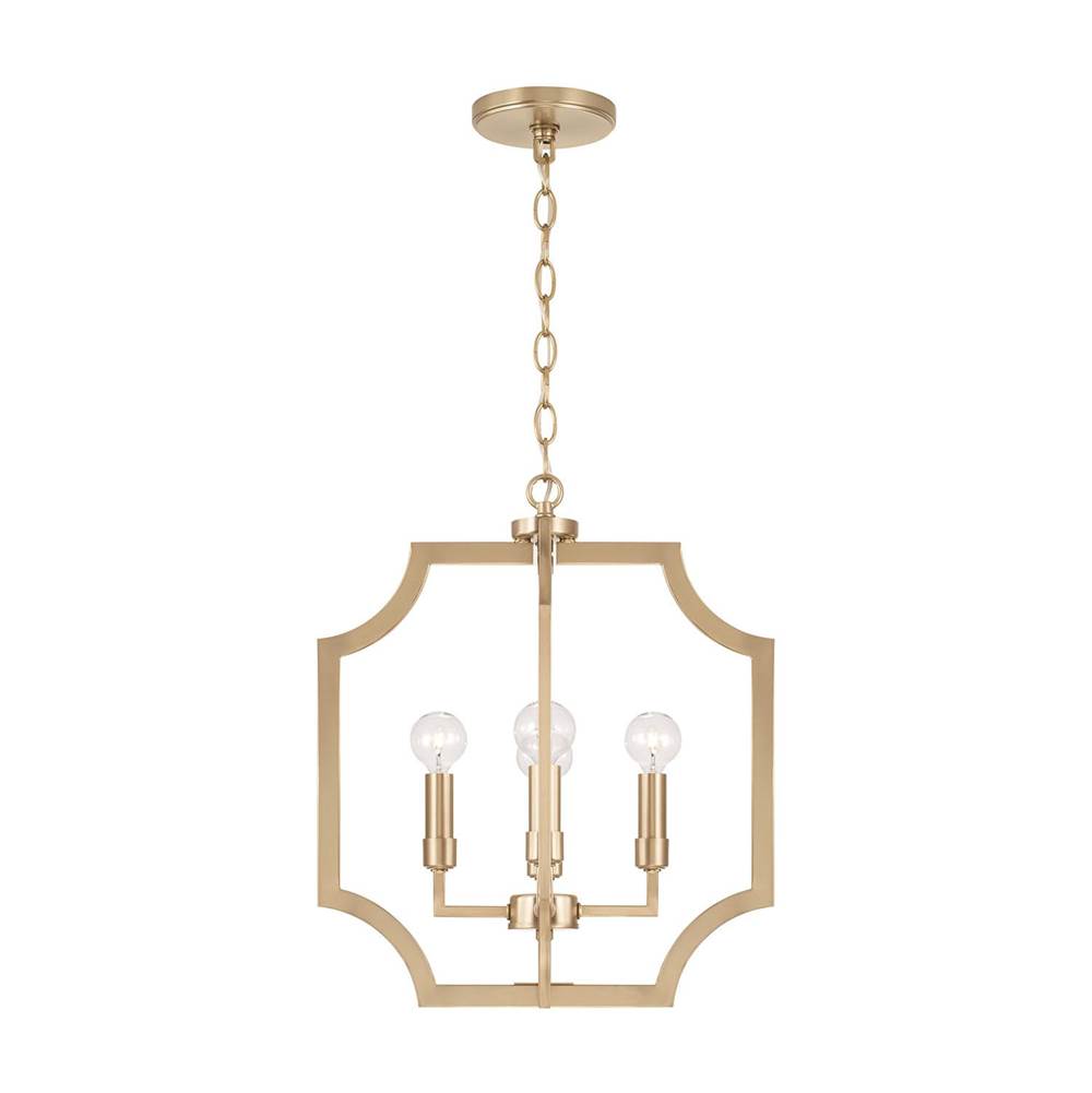 Capital Lighting AA1037MA Matte Brass 16''w X 18.50''h 4-light Foyer Lantern Pendant In Matte Brass Image 1