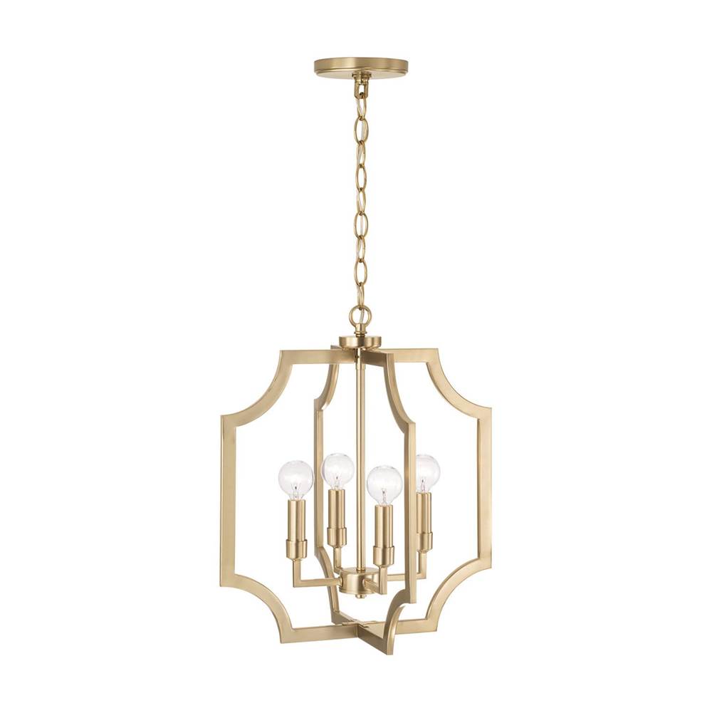 Capital Lighting AA1037MA Matte Brass 16''w X 18.50''h 4-light Foyer Lantern Pendant In Matte Brass Image 3