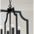 Capital Lighting AA1037MB Matte Black 16''w X 18.50''h 4-light Foyer Lantern Pendant In Matte Black Image 4