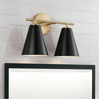 Capital Lighting AA1038RK Matte Brass,Black 15''w X 10''h 2-light Vanity In Matte Brass And Black Image 5