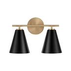 Capital Lighting AA1038RK Matte Brass,Black 15''w X 10''h 2-light Vanity In Matte Brass And Black Image 3