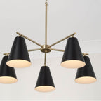 Capital Lighting AA1040RK Matte Brass,Black 28''w X 8.25''h 5-light Chandelier In Matte Brass And Black Image 4