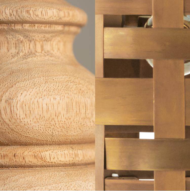 Capital Lighting 251011LW Light Wood,Patinaed Brass 15''w X 10.75''h 1-light Convertible Semi-flush Pendant In Hand-distressed Patinaed Brass And Handcrafted Mango Wood Image 2