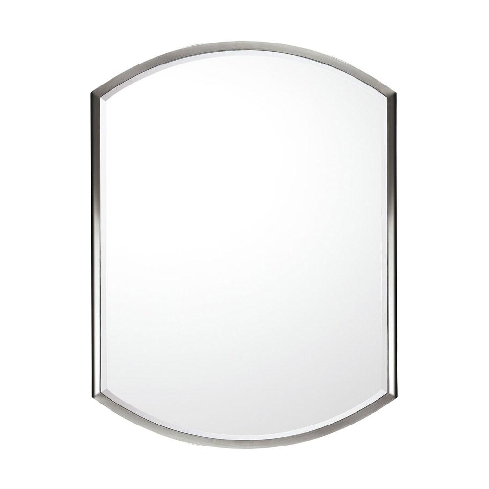 Capital Lighting Mirror 24''w X 32''h Beveled Rounded Rectangle Mirror In Polished Nickel With Horizontal Or Vertical Mounting