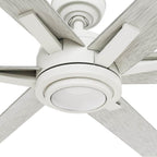 Casablanca Fan Company Melia 65 Inch Melia Energy Star Fresh White Damp Rated Ceiling Fan With Led Light Kit And Wall Control