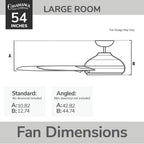 Casablanca Fan Company 53650 Matte Black Casablanca 52 Inch Julia Energy Star Matte Black Damp Rated Ceiling Fan With Led Light Kit And Wall Control And Handheld Remote Image 5