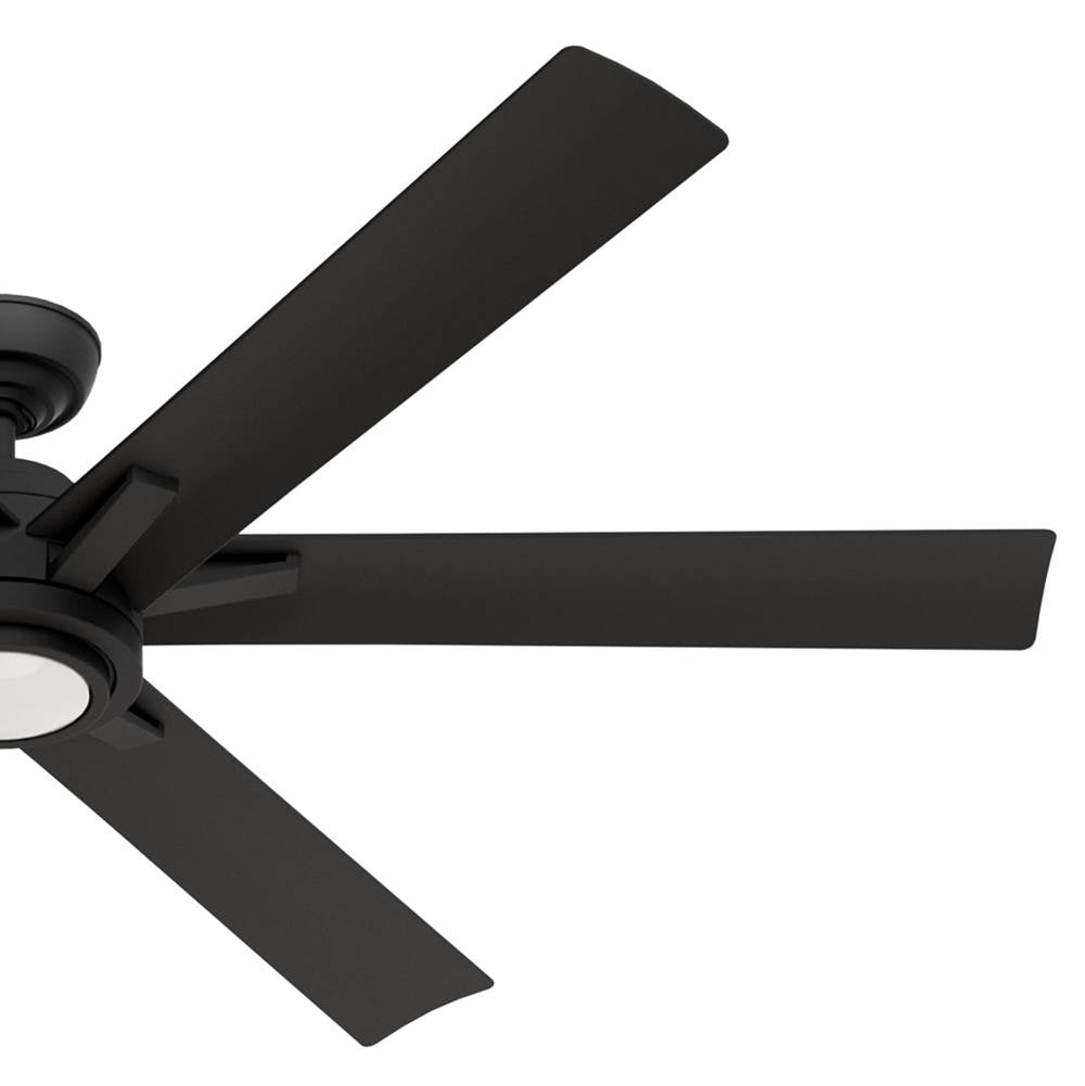 Casablanca Fan Company 53470 Matte Black 65 Inch Melia Energy Star Matte Black Damp Rated Ceiling Fan With Led Light Kit And Wall Control Image 4