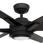 Casablanca Fan Company 53470 Matte Black 65 Inch Melia Energy Star Matte Black Damp Rated Ceiling Fan With Led Light Kit And Wall Control Image 5