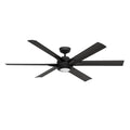 Casablanca Fan Company 53470 Matte Black 65 Inch Melia Energy Star Matte Black Damp Rated Ceiling Fan With Led Light Kit And Wall Control Image 1